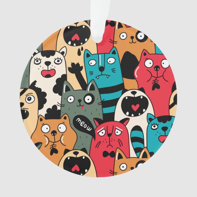 The crowd of cats ornament (Front)