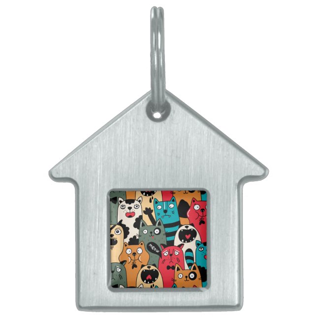 The crowd of cats pet ID tag (Front)