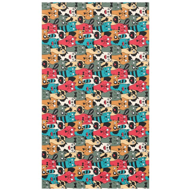 The crowd of cats tablecloth (Front)