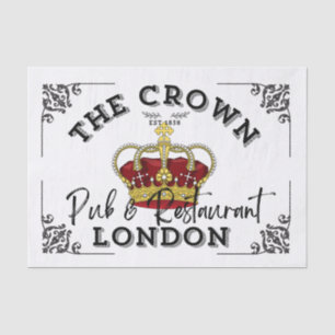 The Crown - British Pub Sign Tissue Paper