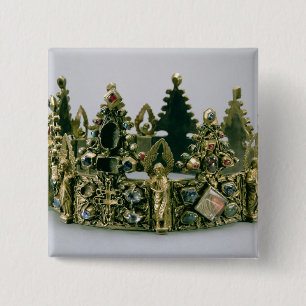 The crown of St. Louis, 13th century (silver-gilt 15 Cm Square Badge