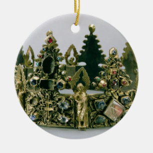 The crown of St. Louis, 13th century (silver-gilt Ceramic Tree Decoration