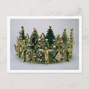 The crown of St. Louis, 13th century (silver-gilt Postcard