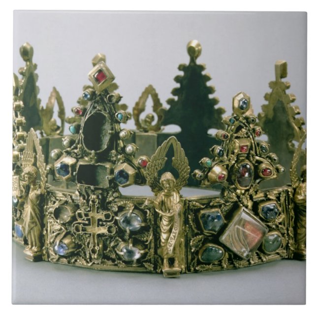 The crown of St. Louis, 13th century (silver-gilt Tile (Front)