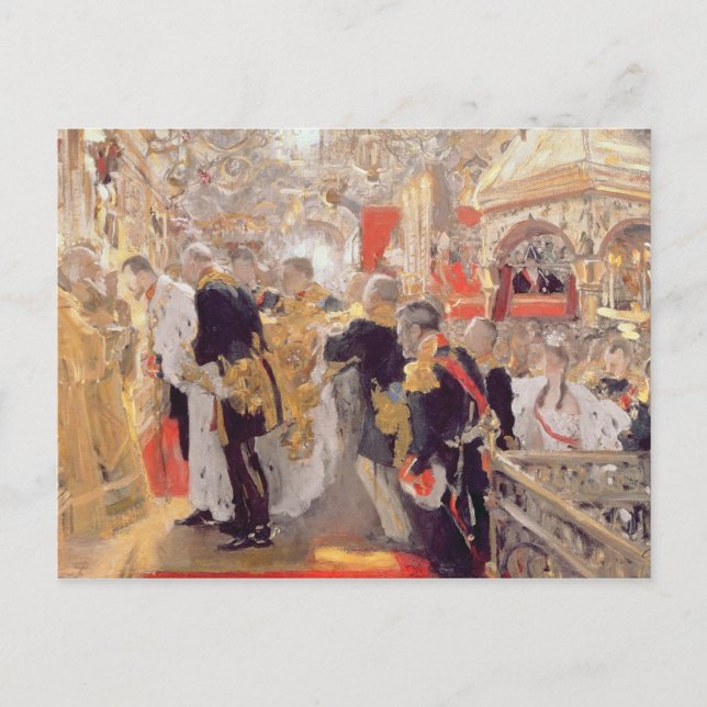 The Crowning of Emperor Nicholas II Postcard (Front)