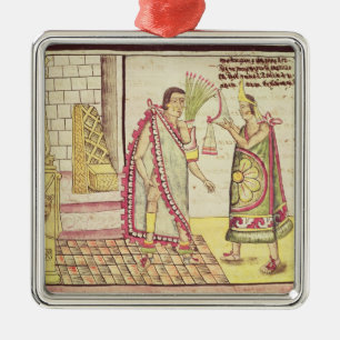 The Crowning of Montezuma II Metal Tree Decoration