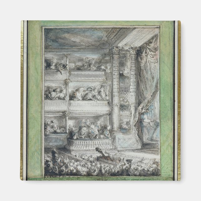 The Crowning of Voltaire at the Theatre Francais Magnet (Front)