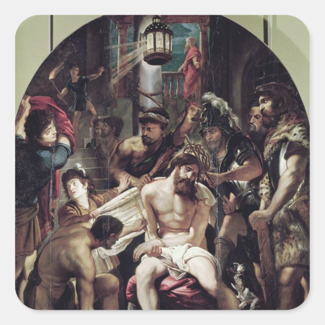 The Crowning with Thorns, 1602 Square Sticker (Front)