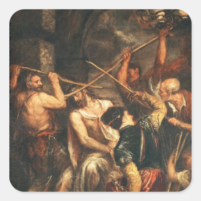 The Crowning with Thorns Square Sticker (Front)