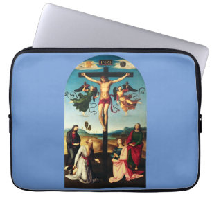 The Crucified Christ with the Virgin Mary Laptop Sleeve