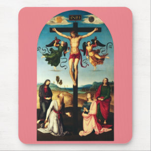 The Crucified Christ with the Virgin Mary Mouse Mat