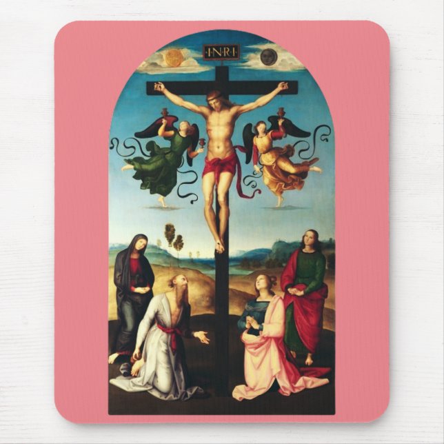 The Crucified Christ with the Virgin Mary Mouse Mat (Front)