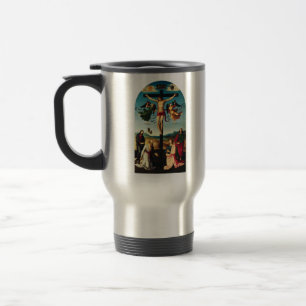 The Crucified Christ with the Virgin Mary Travel Mug