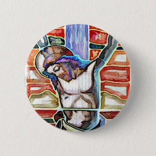 THE CRUCIFIXION 6 CM ROUND BADGE