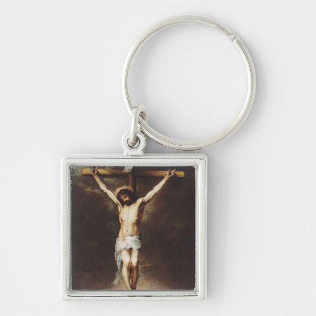 The Crucifixion by Bartolome Esteban Murillo Key Ring (Front)