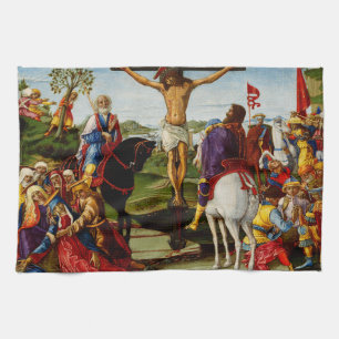The Crucifixion by Benvenuto di Giovanni Tea Towel