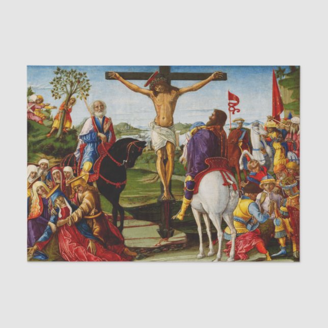 The Crucifixion by Benvenuto di Giovanni Tissue Paper (Front)