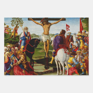 The Crucifixion by Benvenuto di Giovanni Wrapping Paper Sheet