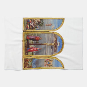 The Crucifixion by Francesco Granacci Tea Towel