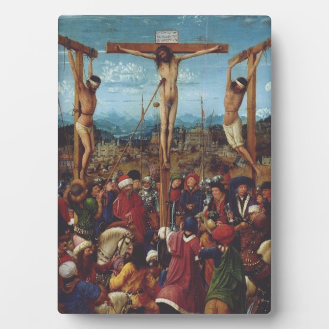 The Crucifixion by Van Eyck Plaque (Front)