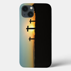 The Crucifixion Crosses at Sunset iPhone 13 Case