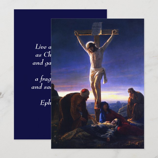 The Crucifixion. Fine Art Easter Religious Card (Front/Back)