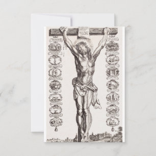 The Crucifixion of Jesus Christ Holy Card