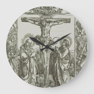 The crucifixion of Jesus Christ Large Clock