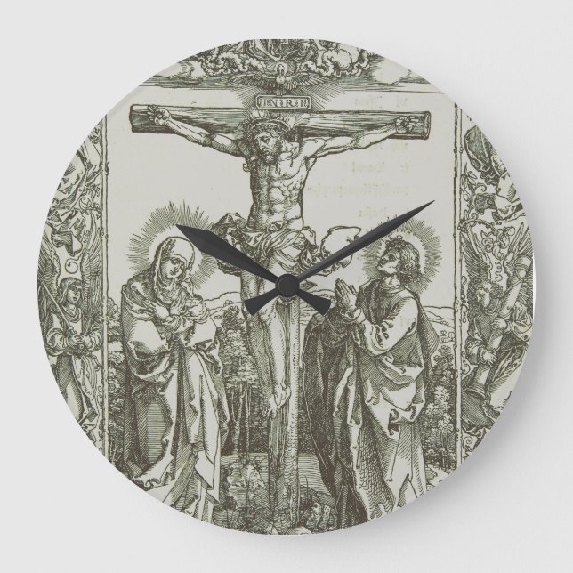 The crucifixion of Jesus Christ Large Clock (Front)