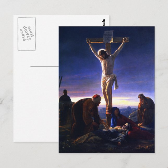 The Crucifixion of Jesus. Fine Art Easter Postcard (Front/Back)