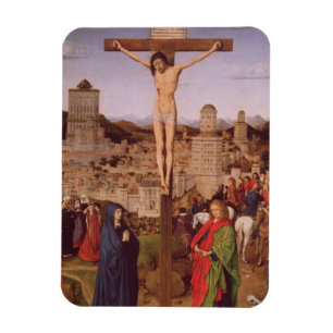 The Crucifixion (oil on panel) Magnet