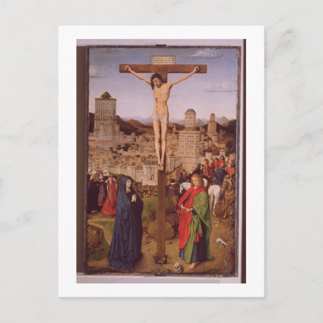 The Crucifixion (oil on panel) Postcard (Front)