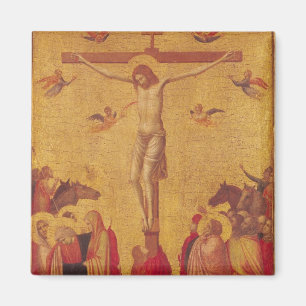 The Crucifixion (tempera on panel) Magnet