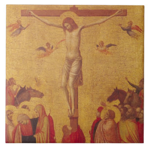 The Crucifixion (tempera on panel) Tile