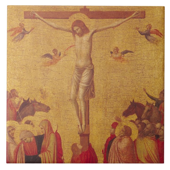 The Crucifixion (tempera on panel) Tile (Front)