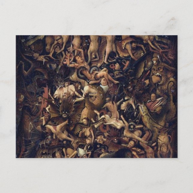 The Crucifixion The Last Judgement By Jan Van Eyck Postcard (Front)