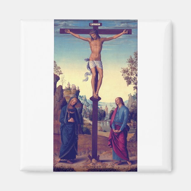 The Crucifixion with the Virgin by Pietro Perugino Magnet (Front)
