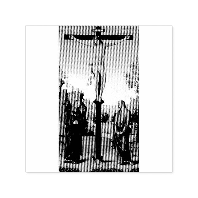 The Crucifixion with the Virgin by Pietro Perugino Self-inking Stamp (Design)