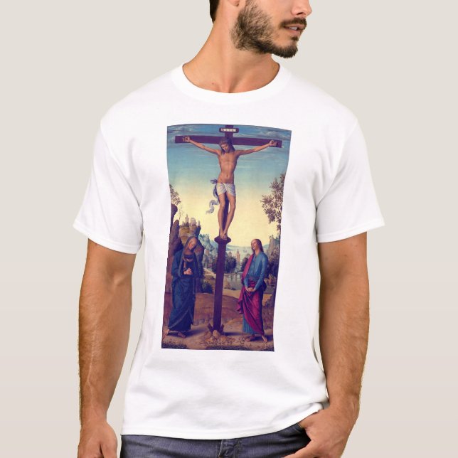 The Crucifixion with the Virgin by Pietro Perugino T-Shirt (Front)