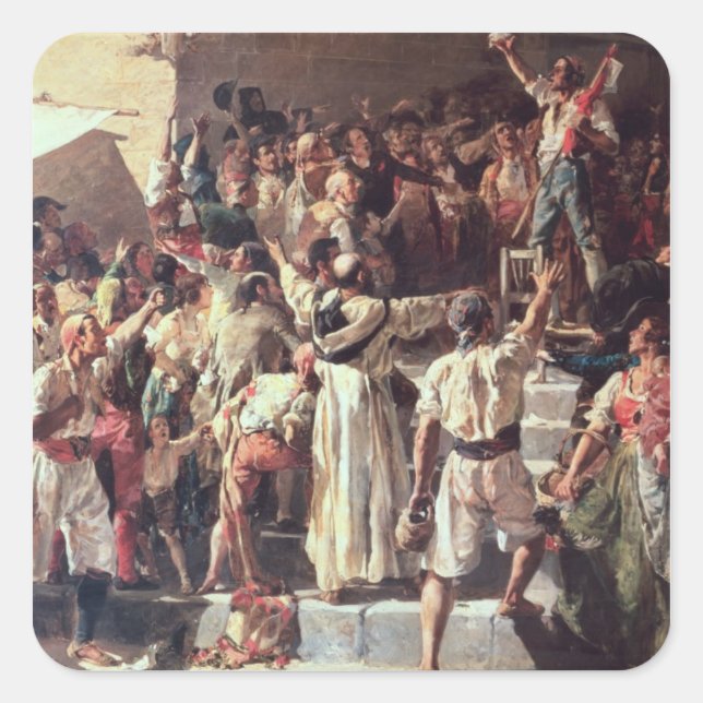 The Cry of the Palleter declaring was on Square Sticker (Front)