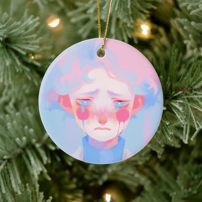 The Crying Clown Ceramic Tree Decoration (Tree)