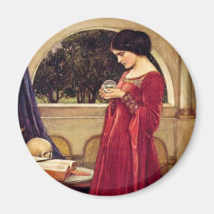 "The Crystal Ball" by John William Waterhouse Magnet