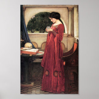 The Crystal Ball by Waterhouse Poster