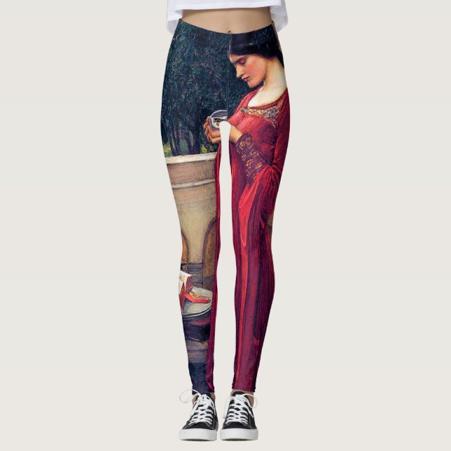 The Crystal Ball, John William Waterhouse Leggings (Front)