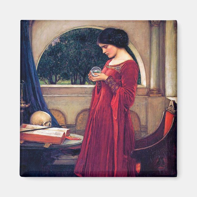 The Crystal Ball, John William Waterhouse Magnet (Front)