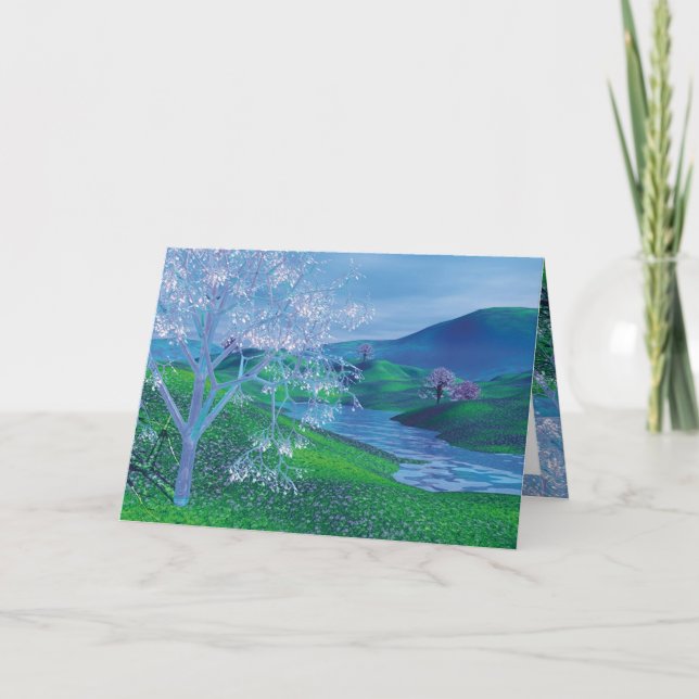 The Crystal Tree - Spring Card (Front)
