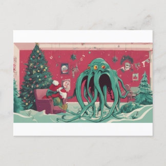 The Cthulhu Spirits of Christmas Postcard