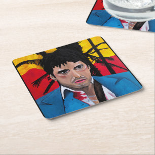 The Cuban Painting by Alfred Fox Square Paper Coaster