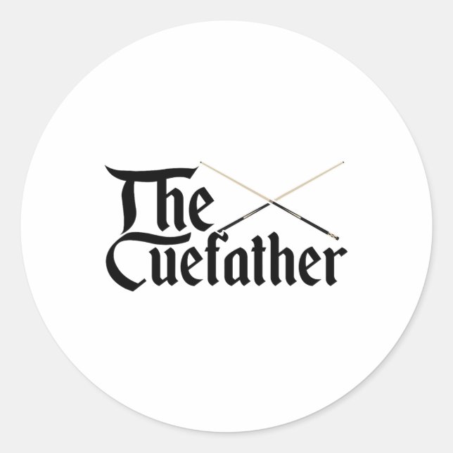 The Cuefather Billard Snooker Pool Billardplayer C Classic Round Sticker (Front)