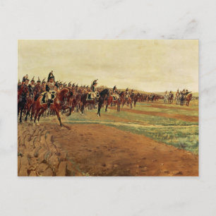 The Cuirassiers before their Charge at the Battle Postcard